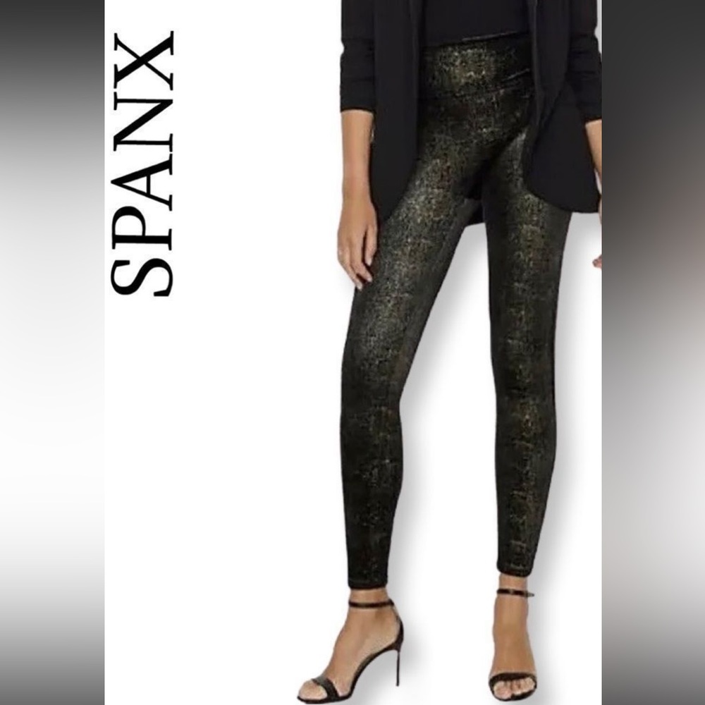 Velvet metallic spanx leggings